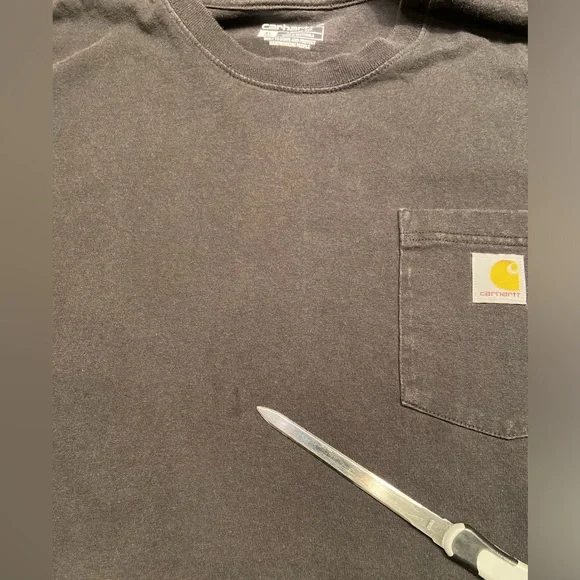 Carhartt Men's Pocket Tee Loose Fit XL Tall Set of Two Shirts 1 Black 1 White - Picture 12 of 13